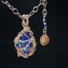 Cobalt Sea Glass & Bling Pendant - Image 2