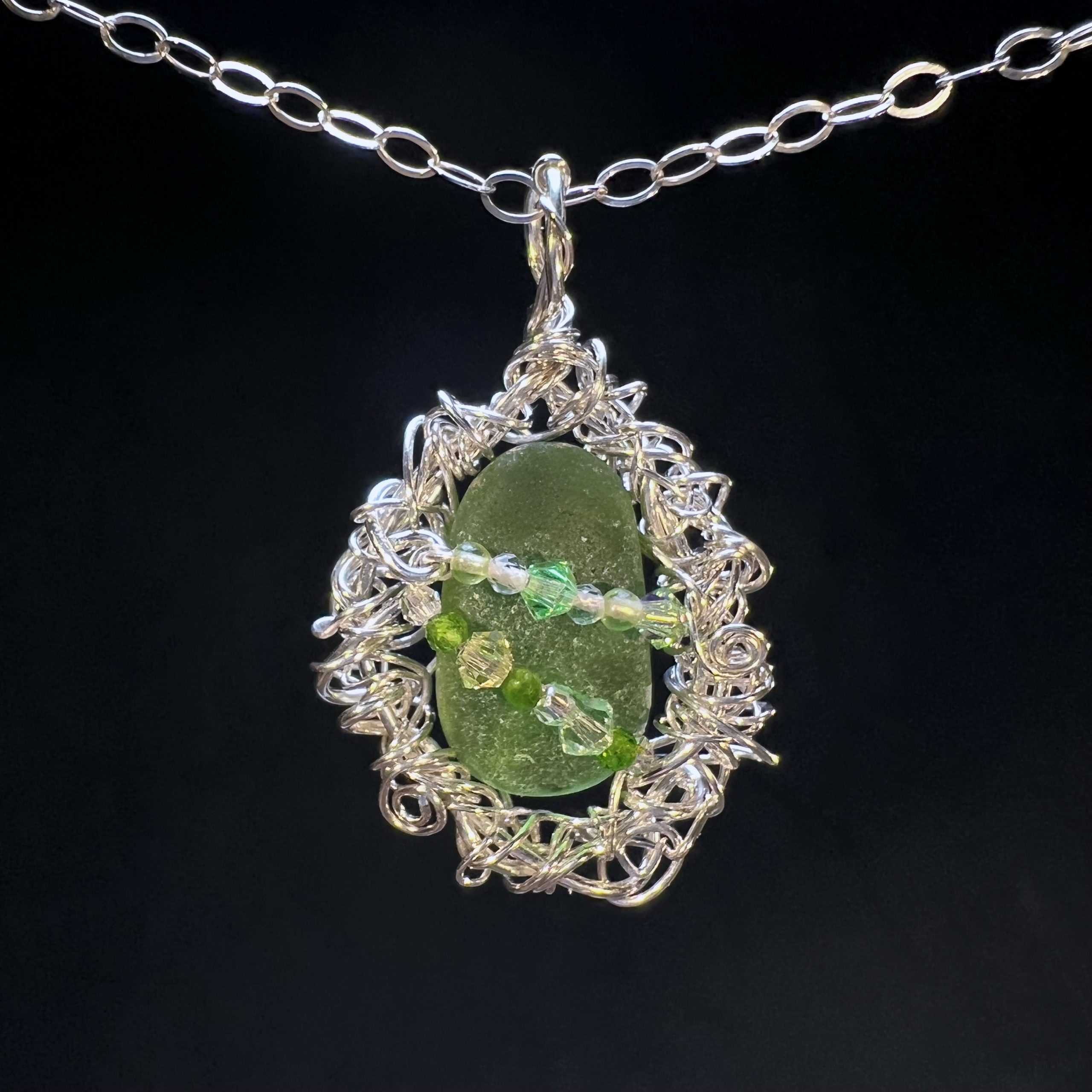 Dainty Sea Glass Pendant - Image 3