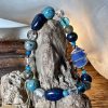 Deep Blue Sea Glass and Gemstone Bracelet - Image 2