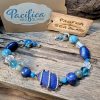 Deep Blue Sea Glass and Gemstone Bracelet - Image 4