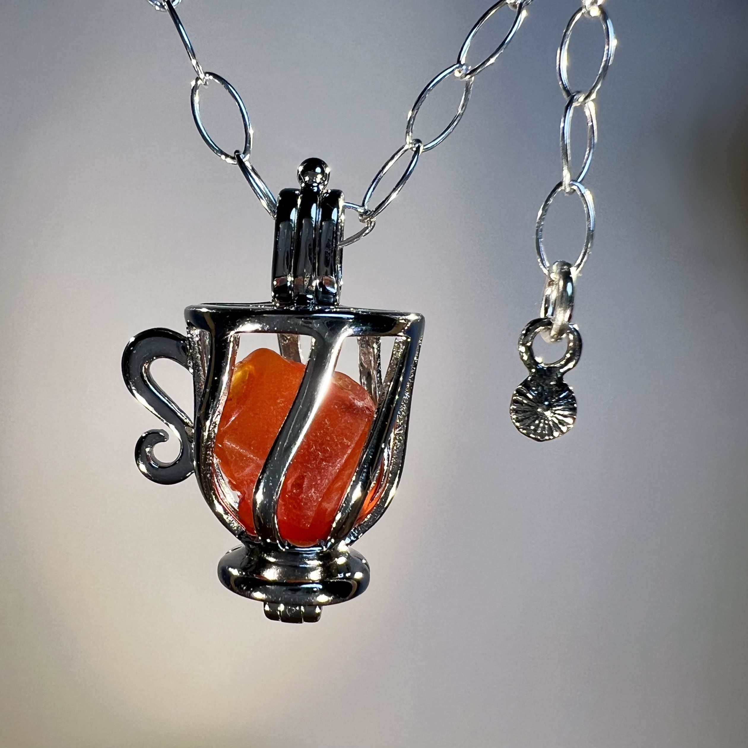 Sea Glass Teacup Necklace - Image 2