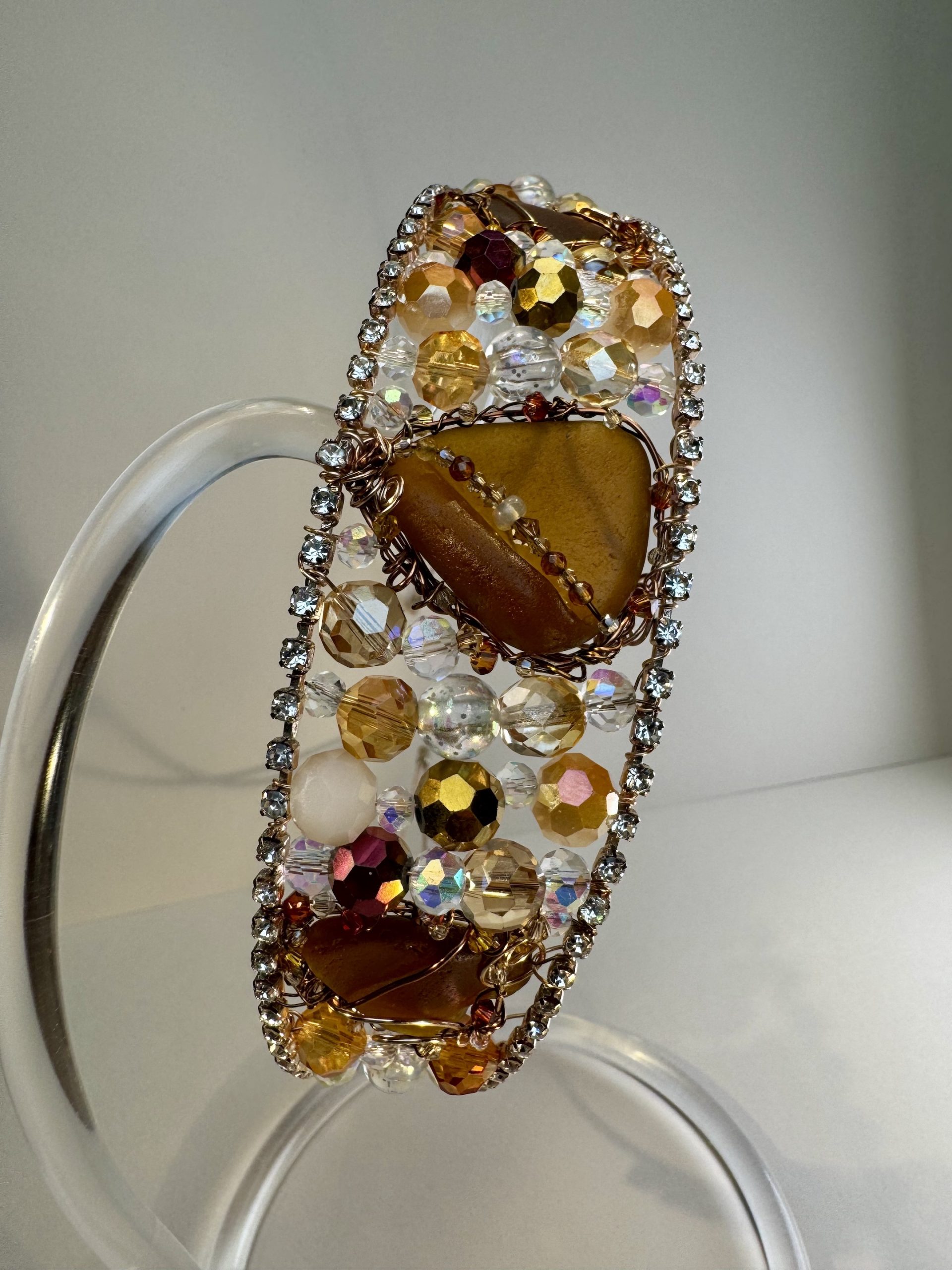 Amber Sea Glass Sparkling Tiara - Image 4