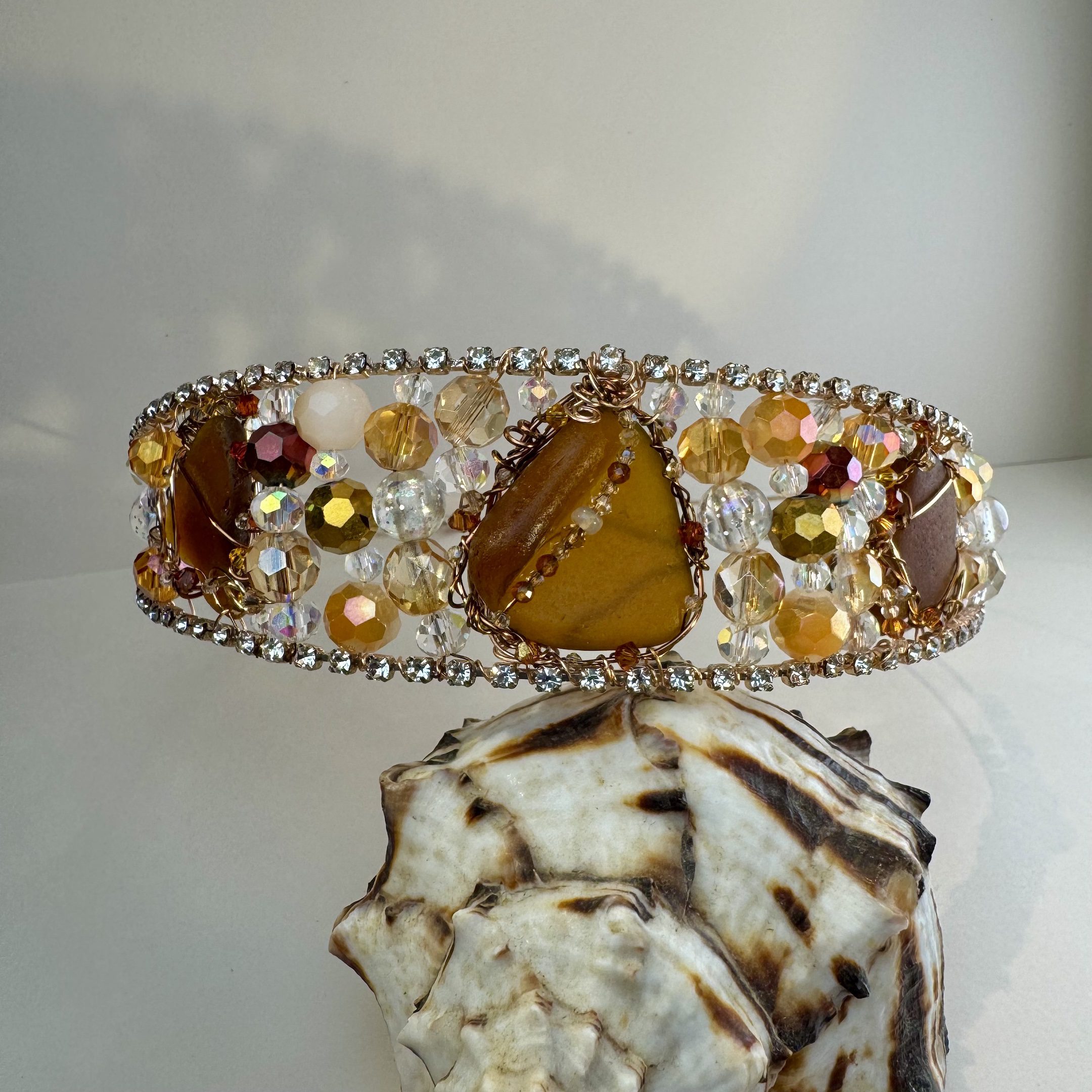 Amber Sea Glass Sparkling Tiara - Image 5