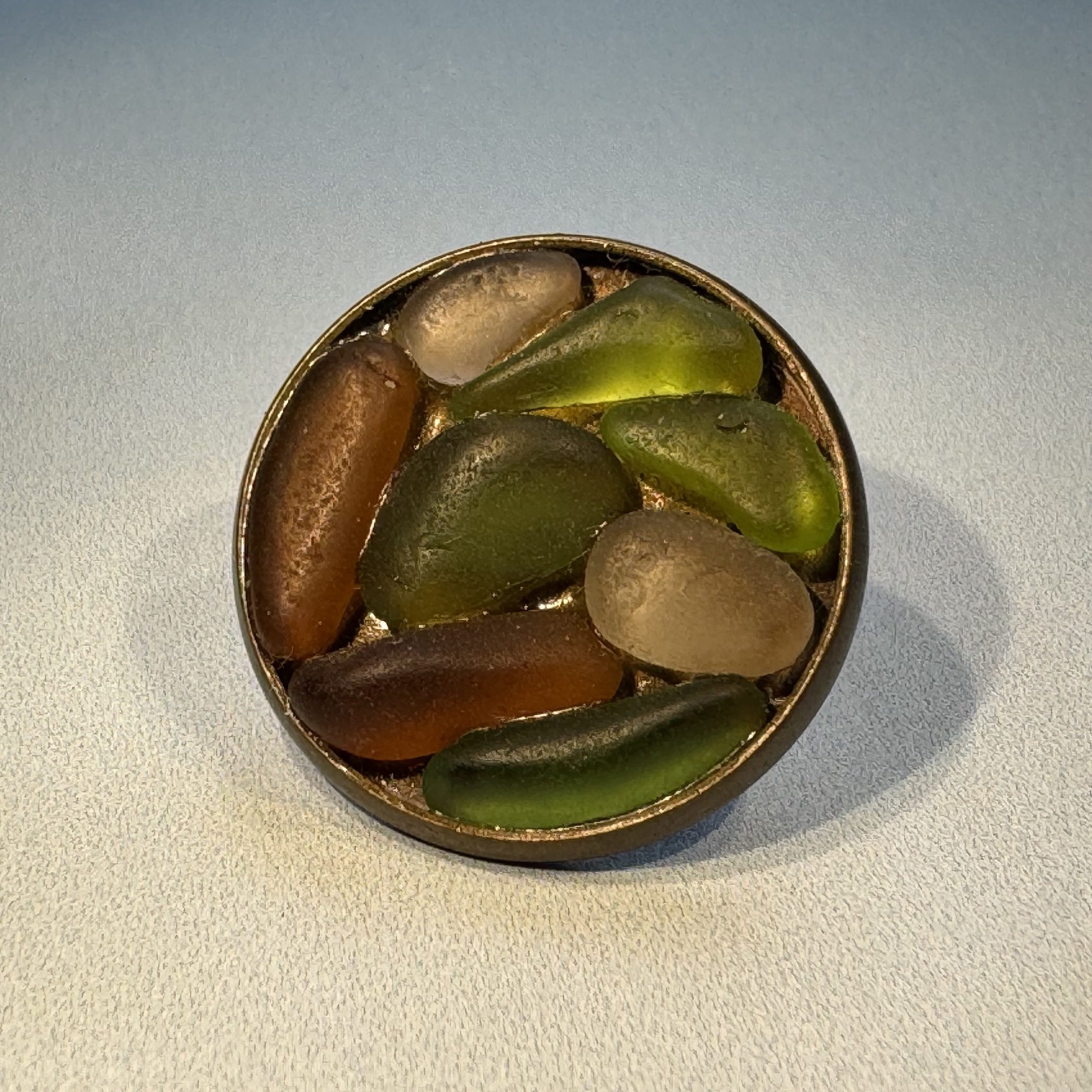 Sea Glass Mosaic Clutch Pin - Image 3