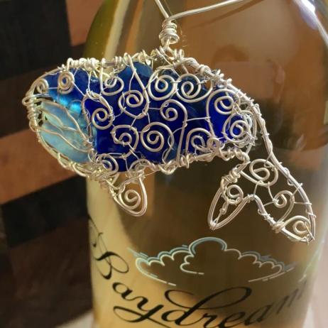 Pacifica Humpback Whale Wine Charm