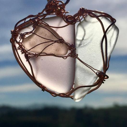 Heart of GlassPink sea glass from Maine & Pacifica
